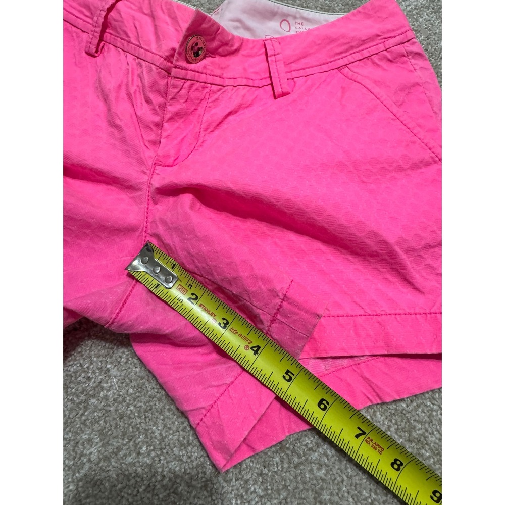 Lilly Pulitzer The Callahan Short Neon Pink Textured Jacquard Size 0 Womens - Picture 8 of 10
